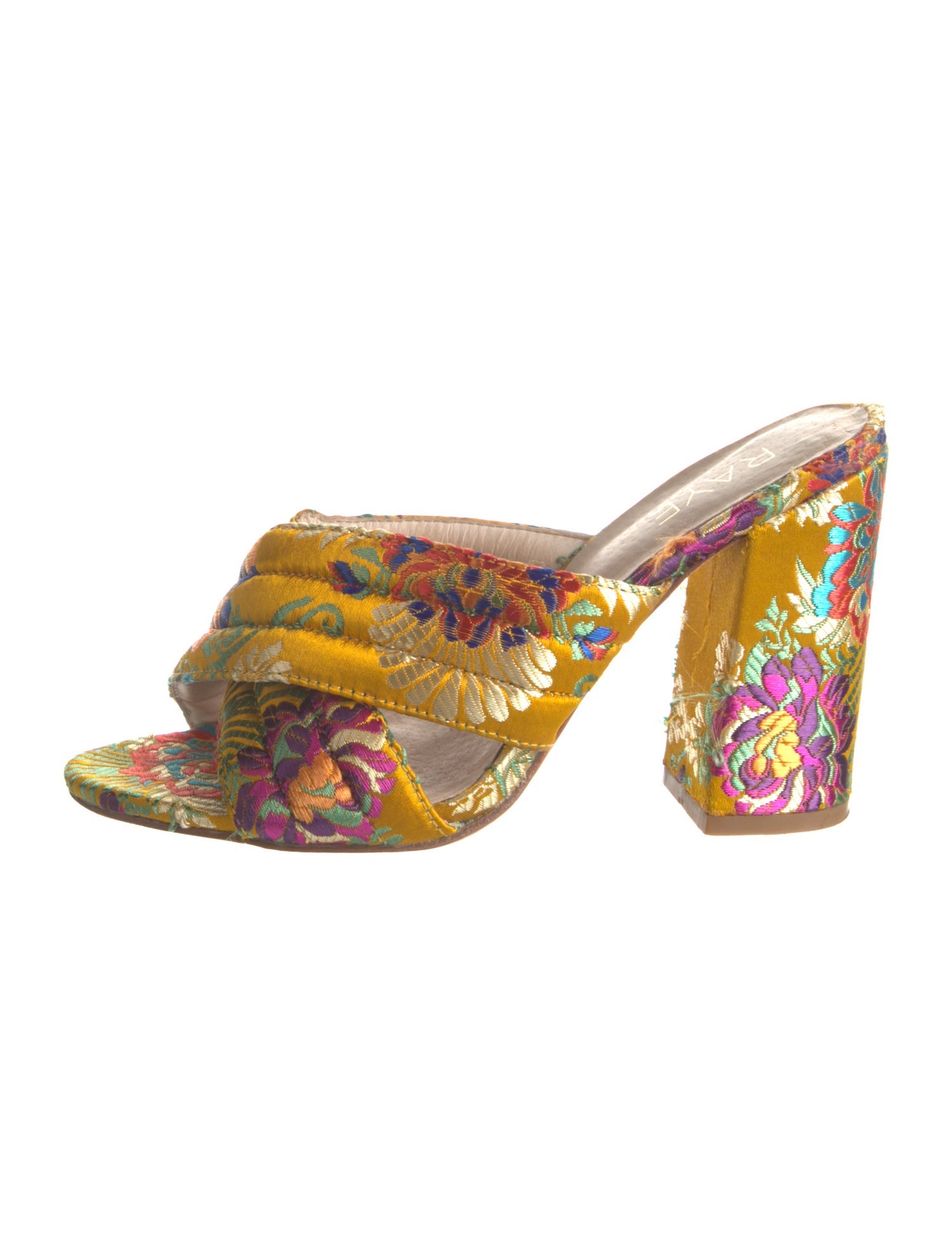 Raye Satin Floral Print Slides