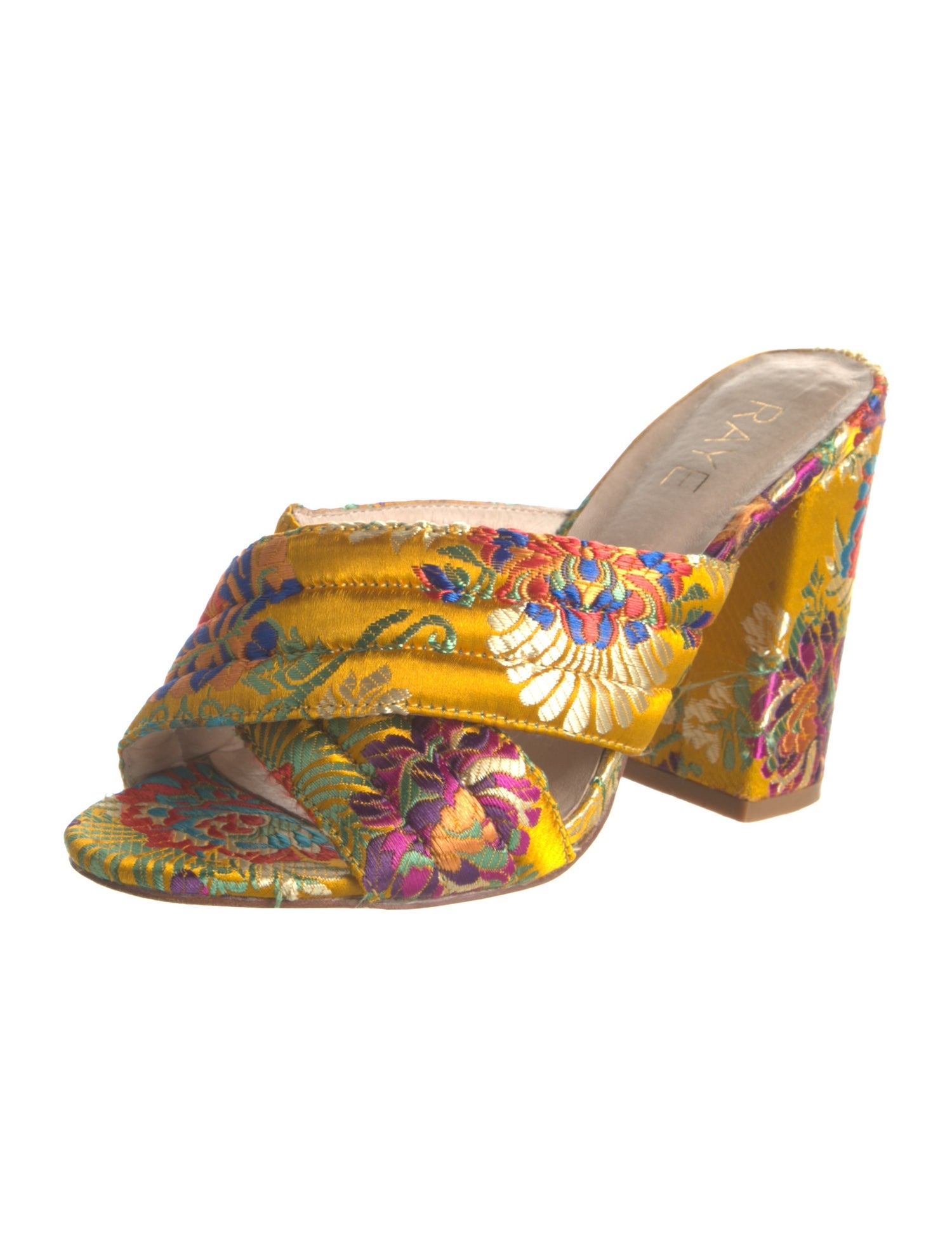 Raye Satin Floral Print Slides