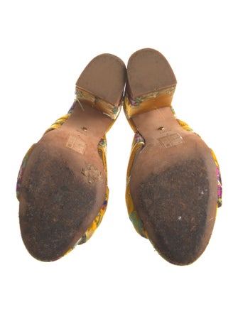 Raye Satin Floral Print Slides