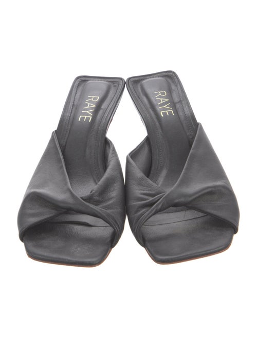 Raye Leather Embroidered Accent Slides