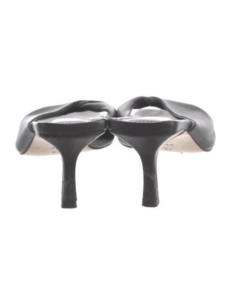 Raye Leather Embroidered Accent Slides