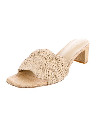 Raye Raffia Slides