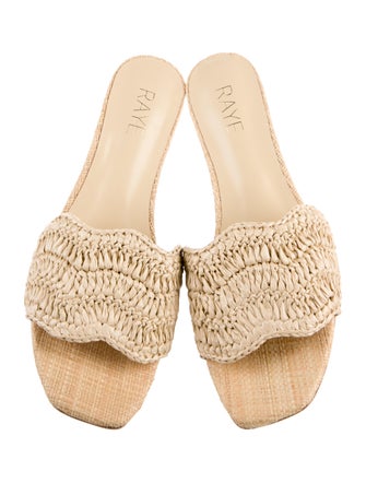 Raye Raffia Slides