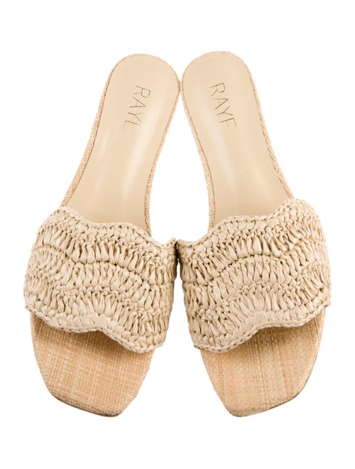 Raye Raffia Slides