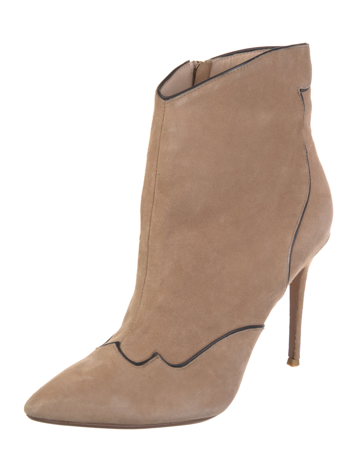 Raye Suede Leather Trim Embellishment Boots