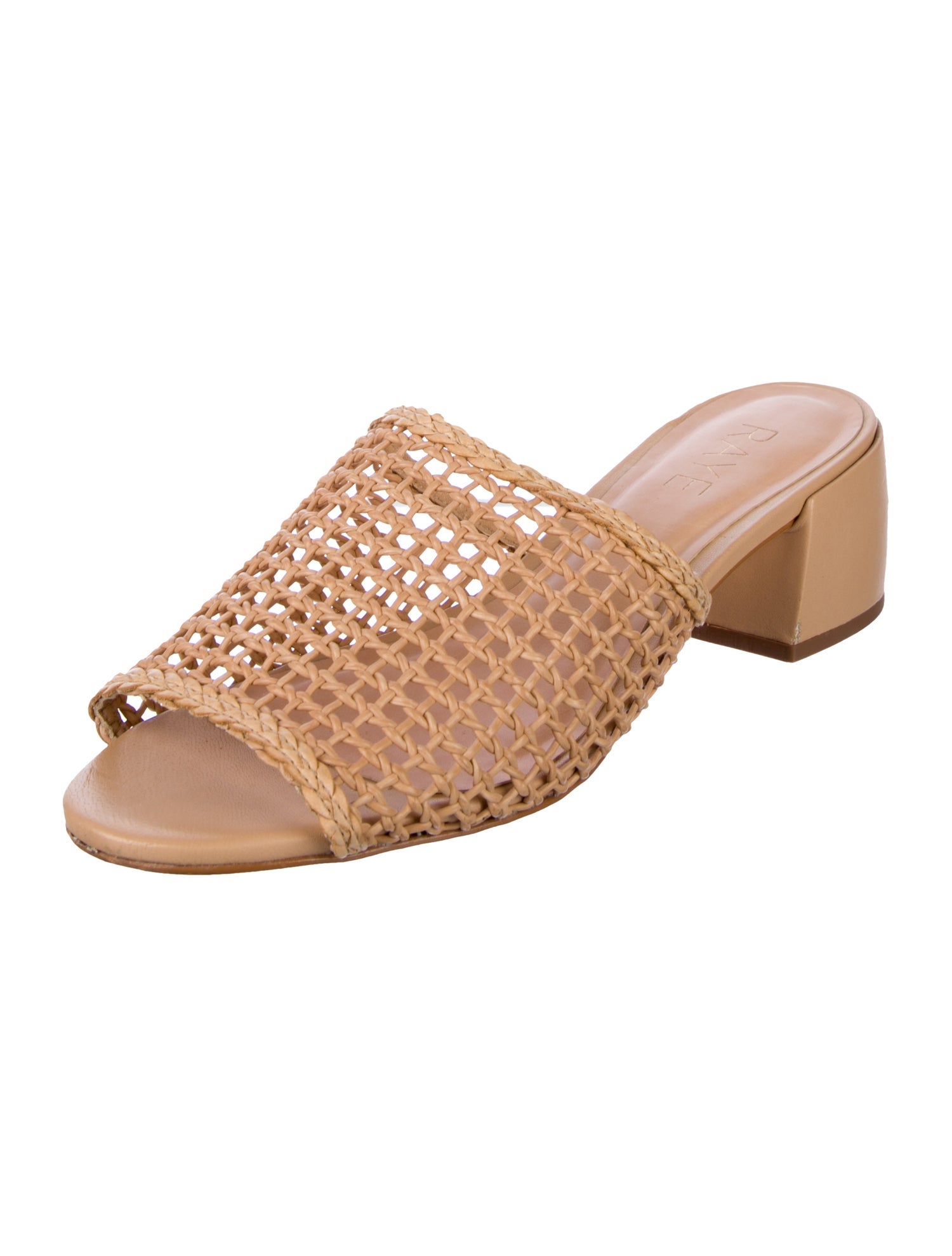 Raye Leather Printed Slides