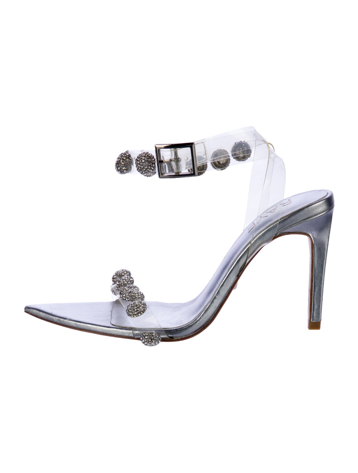 Raye Leather Polka Dot Print Slingback Sandals