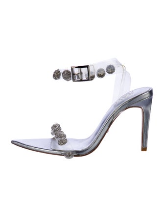 Raye Leather Polka Dot Print Slingback Sandals