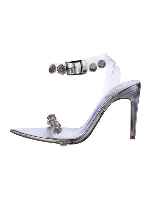 Raye Leather Polka Dot Print Slingback Sandals