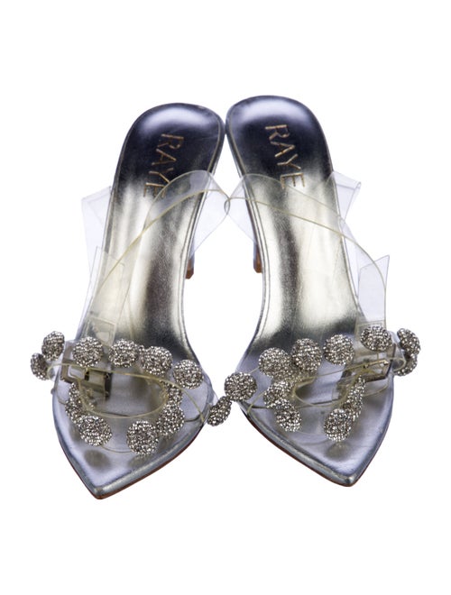 Raye Leather Polka Dot Print Slingback Sandals