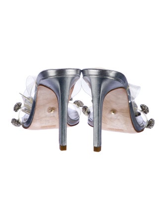 Raye Leather Polka Dot Print Slingback Sandals