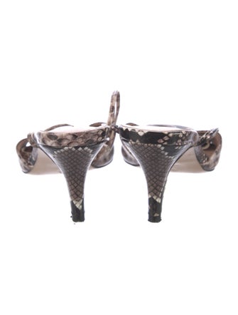 Raye Embossed Leather Animal Print Sandals