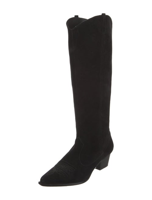Raye Suede Leather Trim Embellishment Riding Boots
