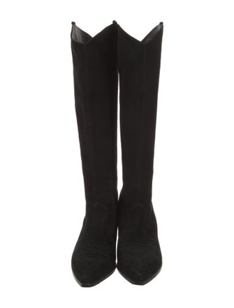 Raye Suede Leather Trim Embellishment Riding Boots