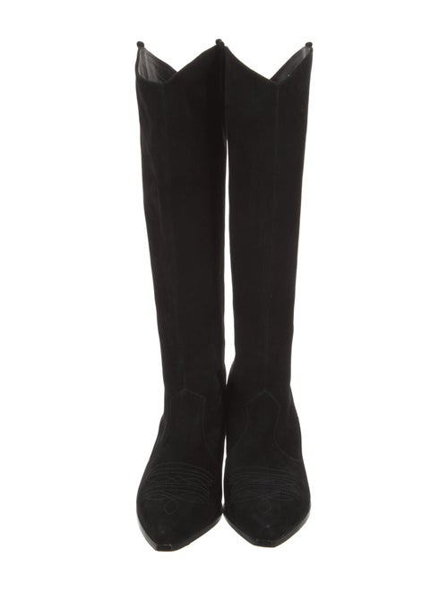 Raye Suede Leather Trim Embellishment Riding Boots