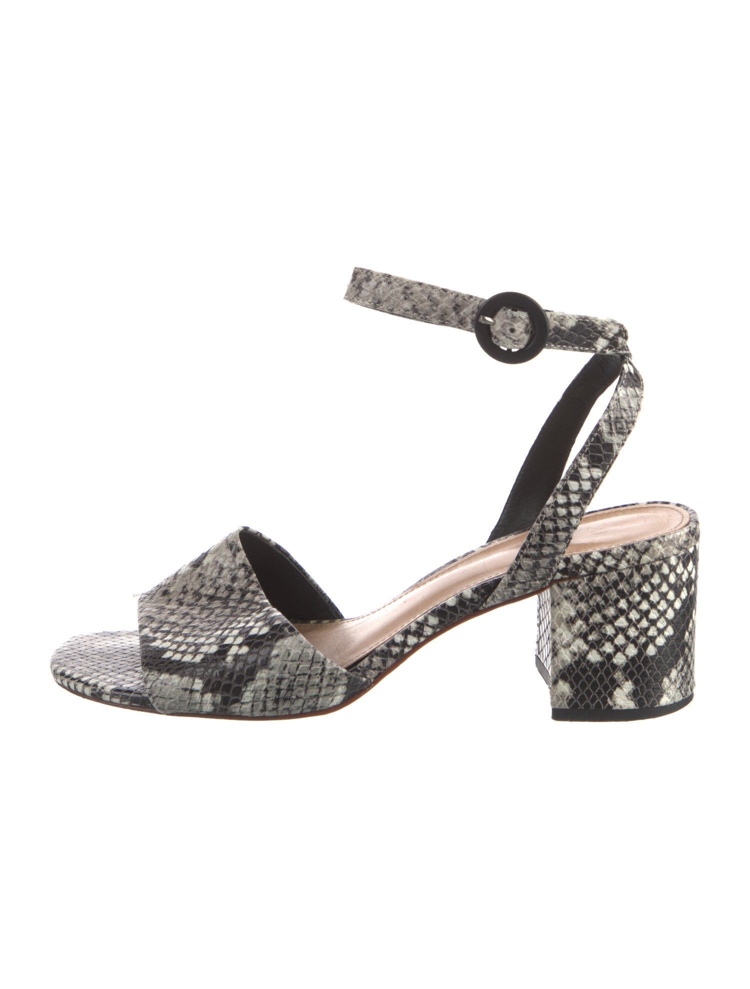 Raye Leather Animal Print Sandals