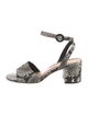 Raye Leather Animal Print Sandals
