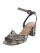 Raye Leather Animal Print Sandals