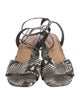 Raye Leather Animal Print Sandals