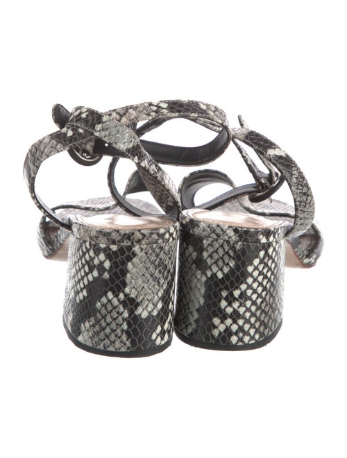 Raye Leather Animal Print Sandals