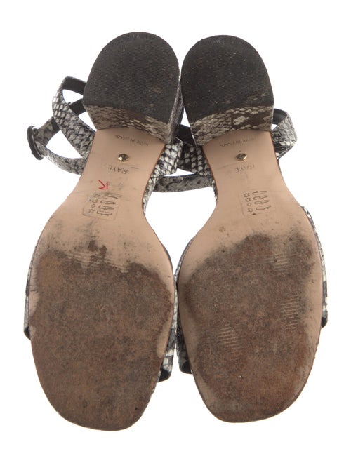 Raye Leather Animal Print Sandals