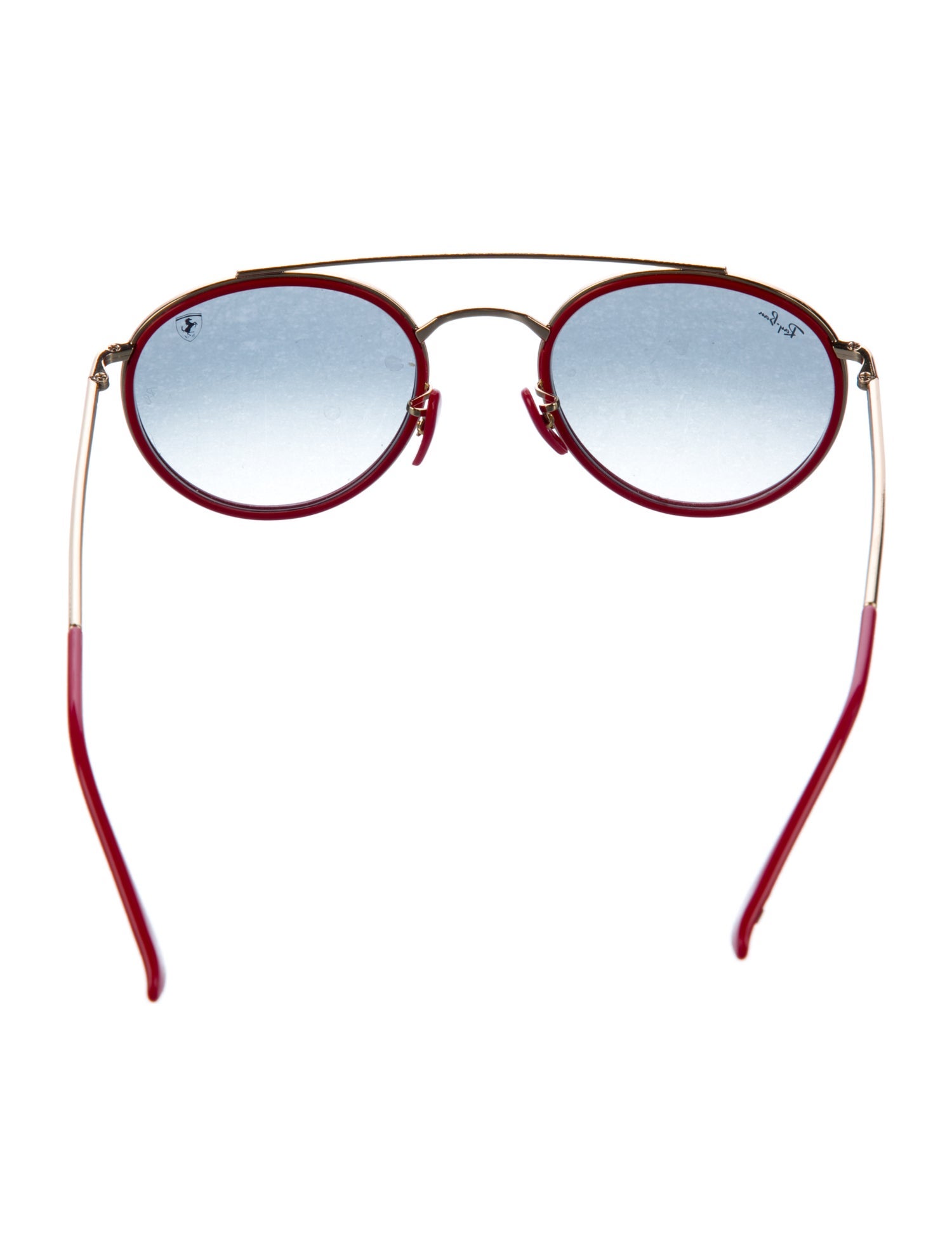 Ray Ban x Scuderia Ferrari Double Bridge Round Sunglasses