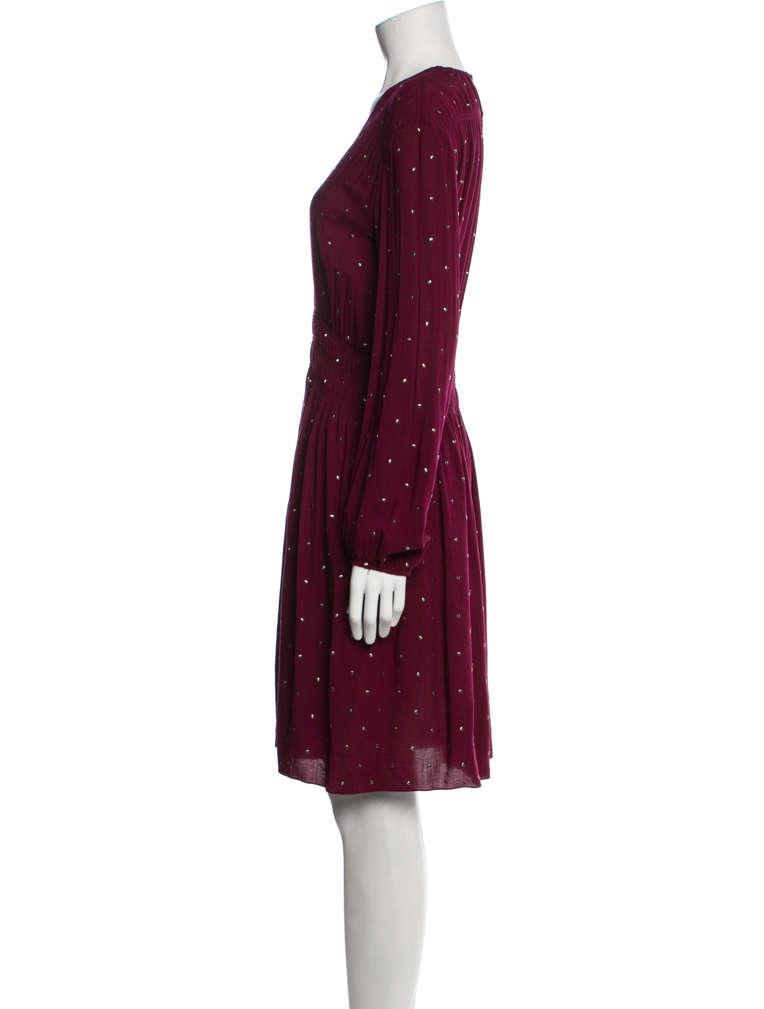 Rebecca Taylor Polka Dot Print Knee-Length Dress