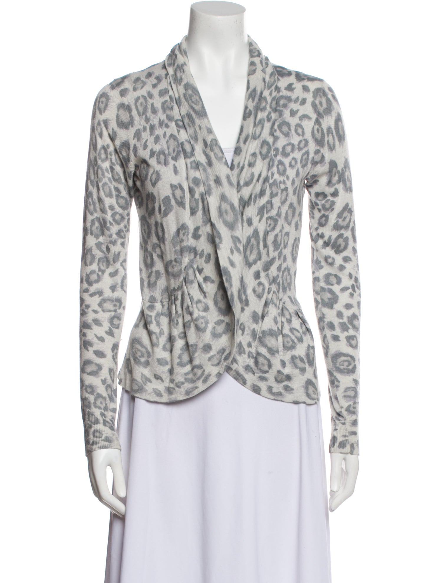 Rebecca Taylor Merino Wool Animal Print Sweater