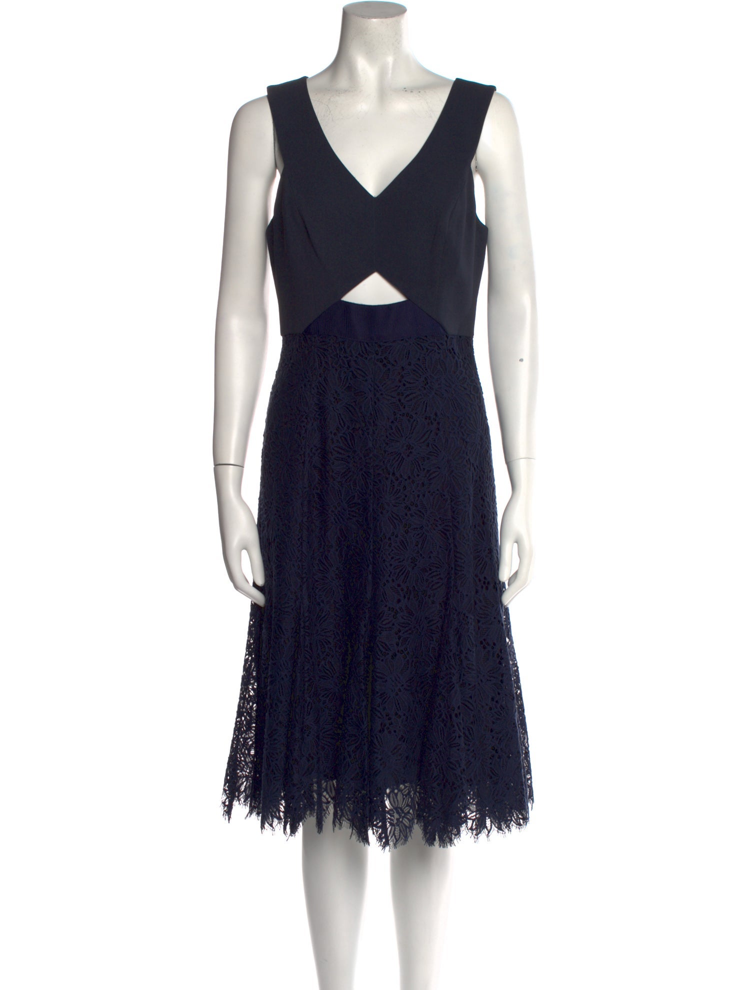 Rebecca Taylor Lace Pattern Midi Length Dress