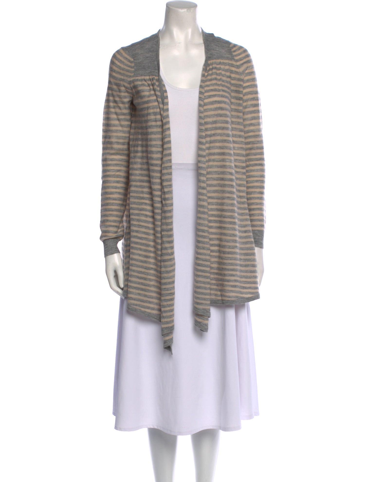 Rebecca Taylor Striped V-Neck Sweater