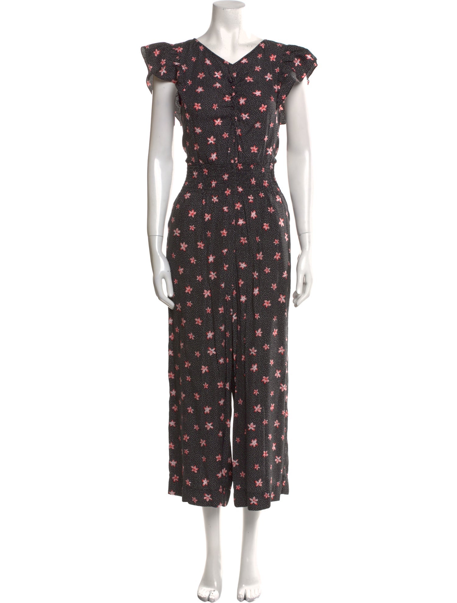 Rebecca Taylor Silk Floral Print Jumpsuit