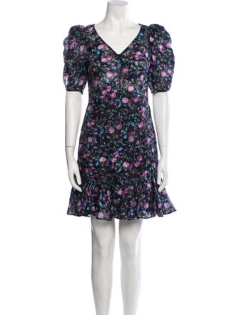 Rebecca Taylor Floral Print Mini Dress