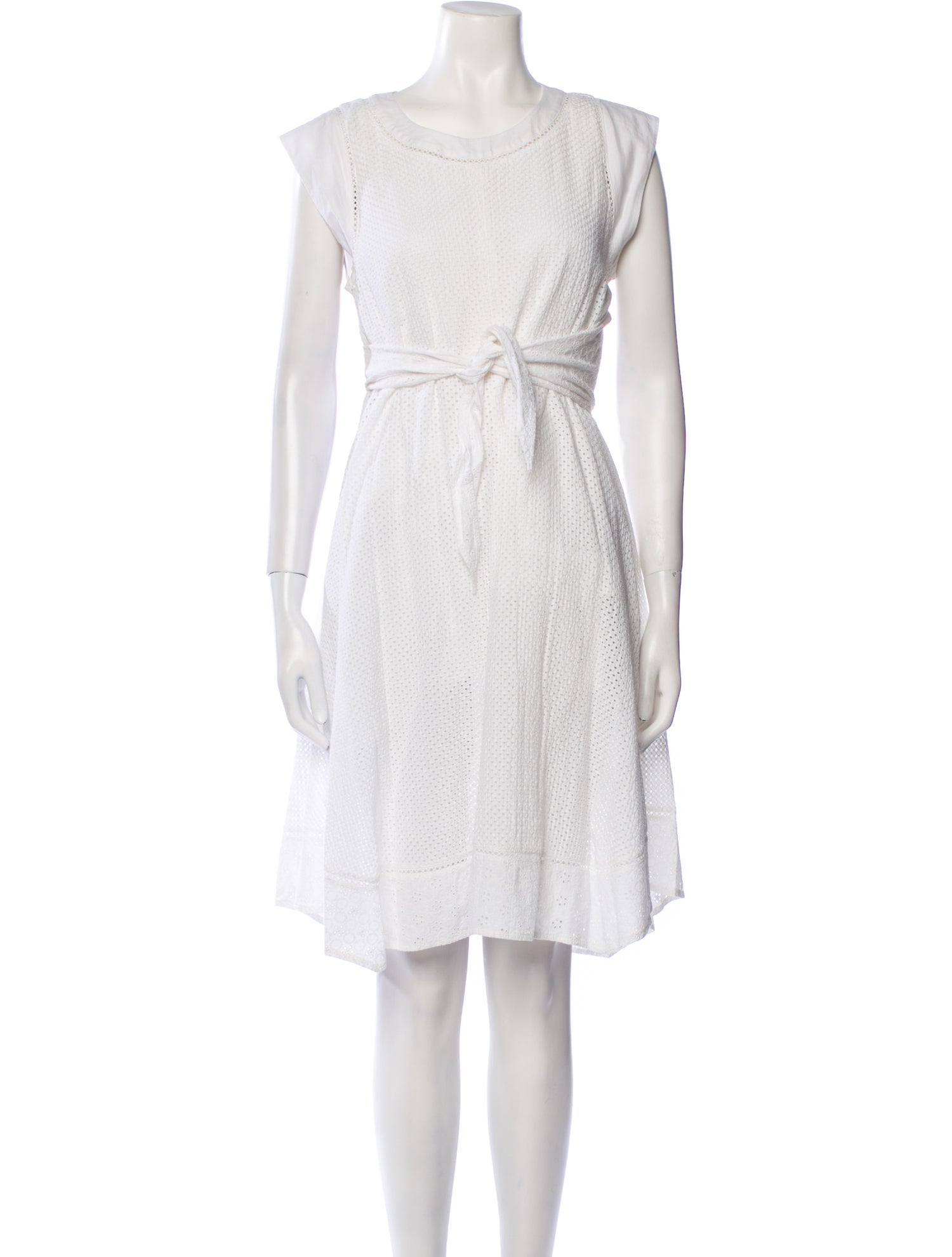 Rebecca Taylor Scoop Neck Knee-Length Dress