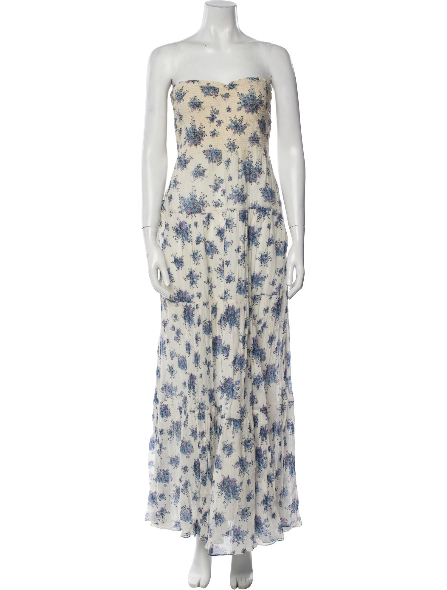 Rebecca Taylor Floral Print Long Dress