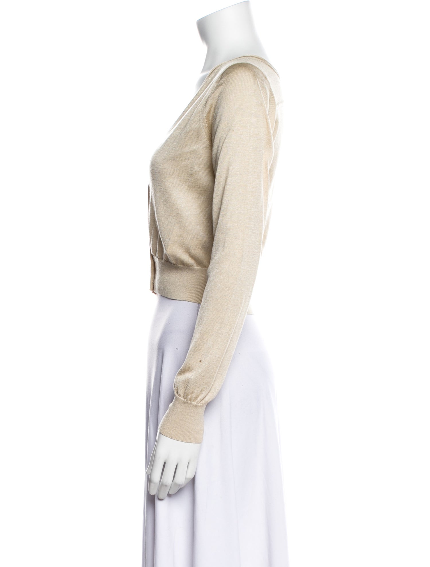 Rebecca Taylor V-Neck Long Sleeve Crop Top