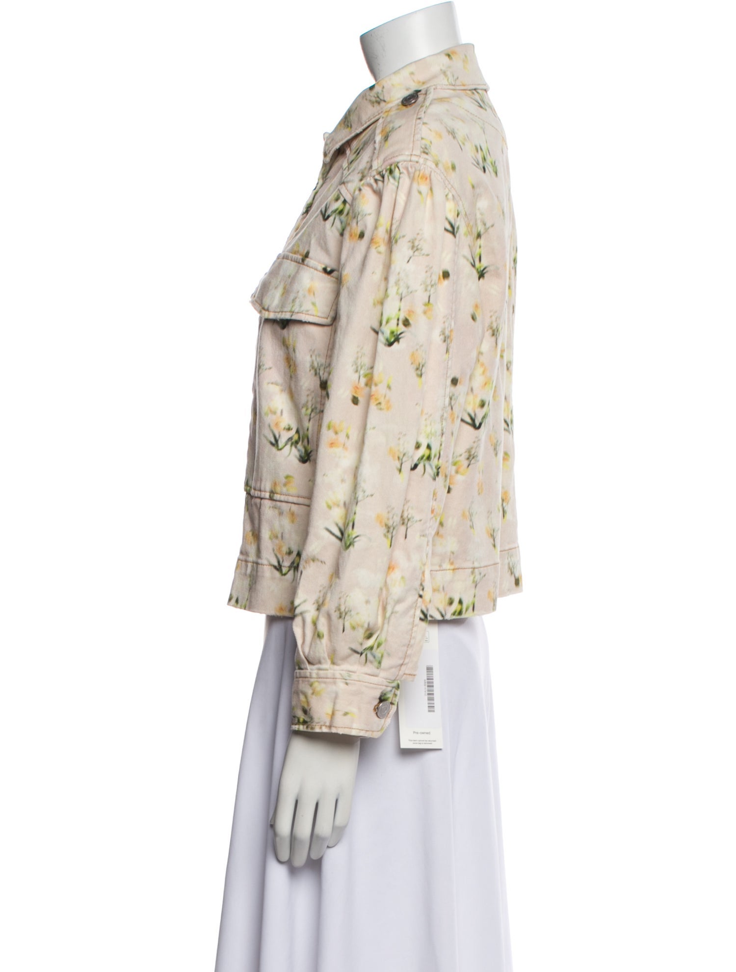 Rebecca Taylor Floral Print Denim Jacket