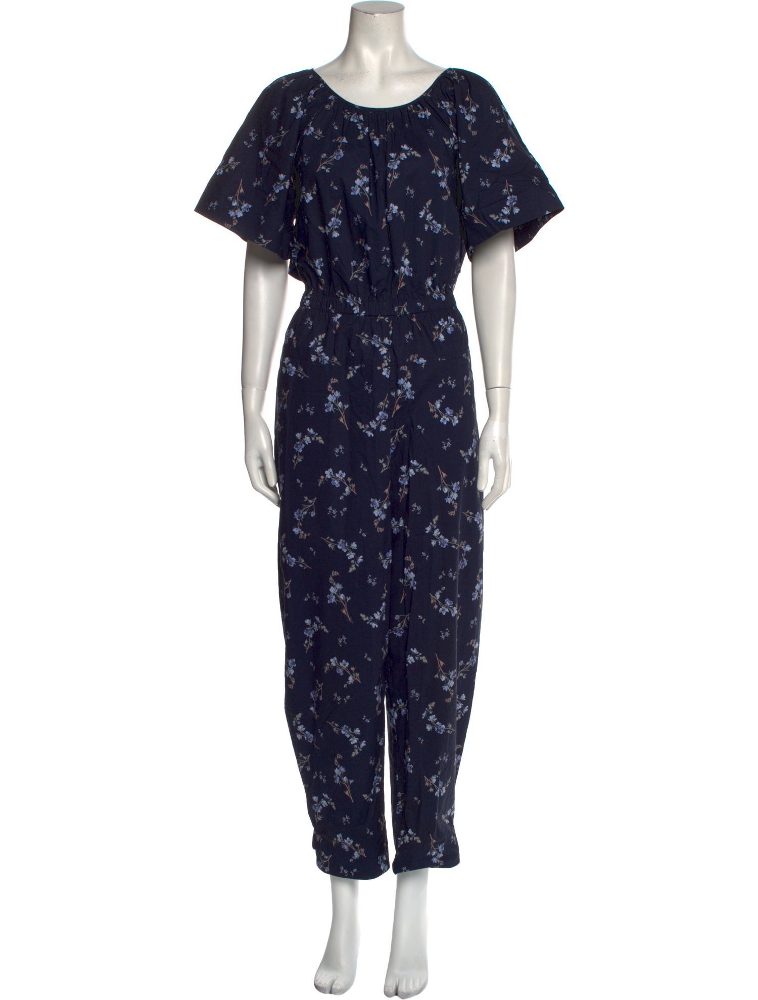 Rebecca Taylor Floral Print Scoop Neck Jumpsuit