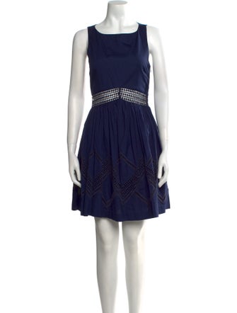 Rebecca Taylor Scoop Neck Mini Dress