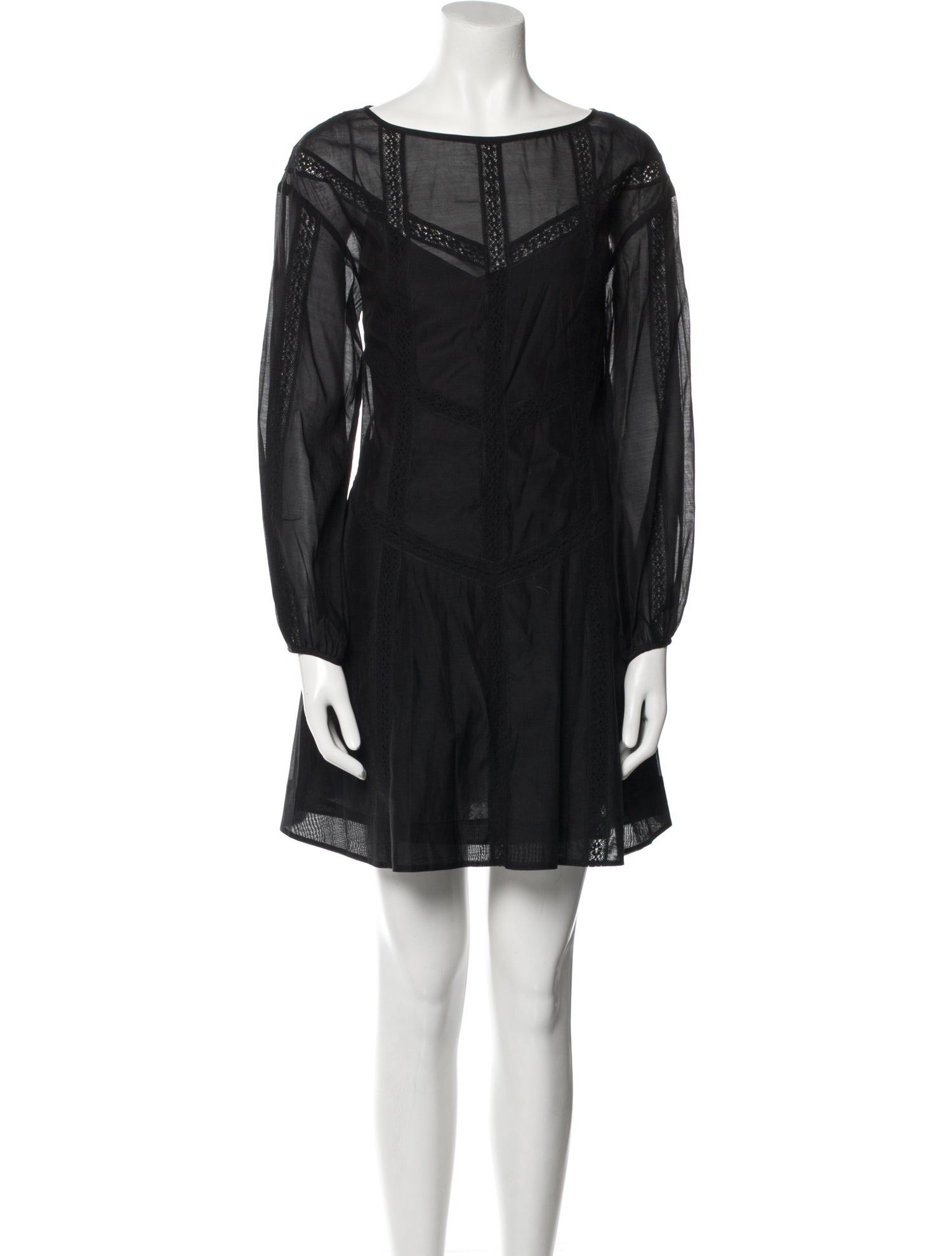 Rebecca Taylor Bateau Neckline Mini Dress