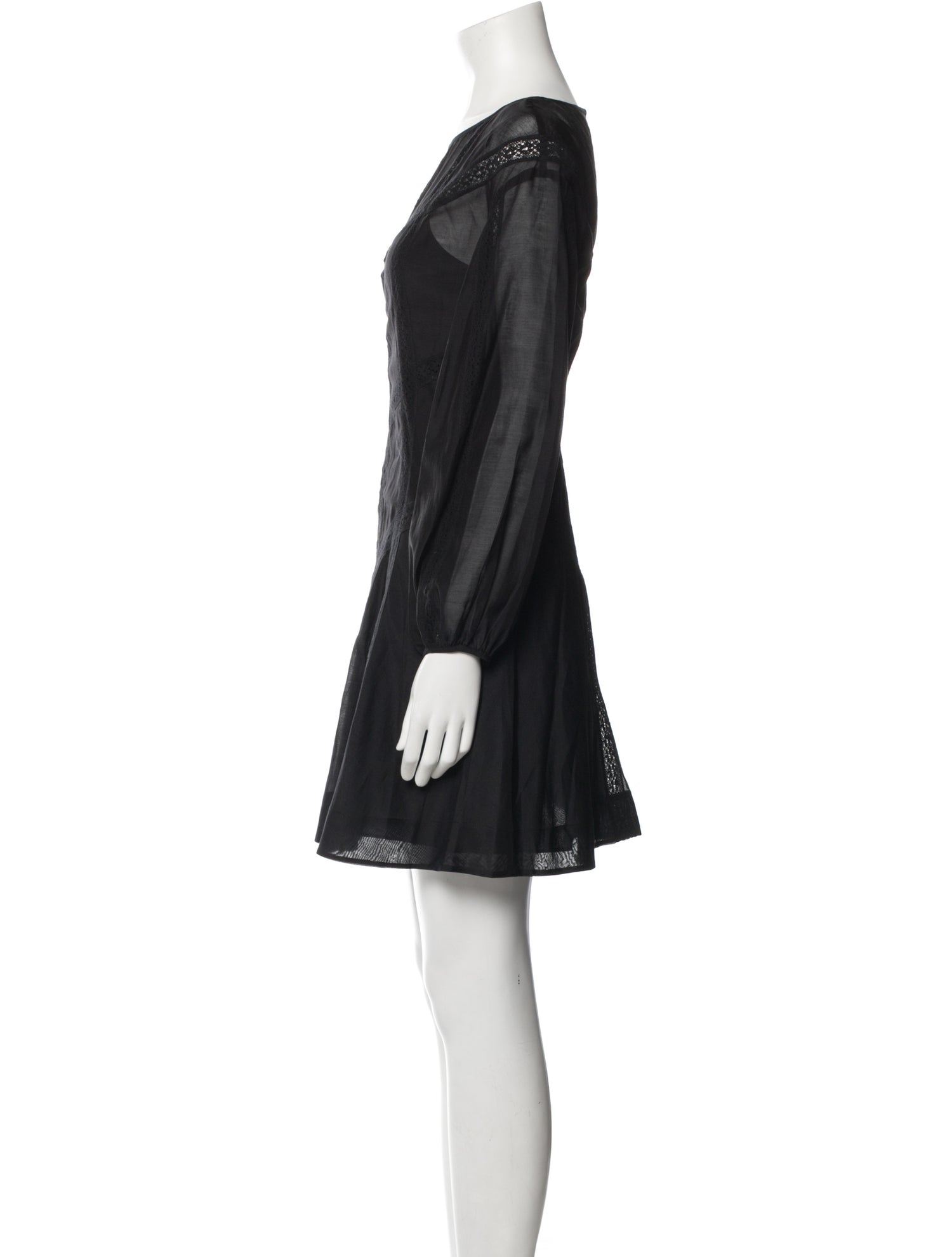 Rebecca Taylor Bateau Neckline Mini Dress