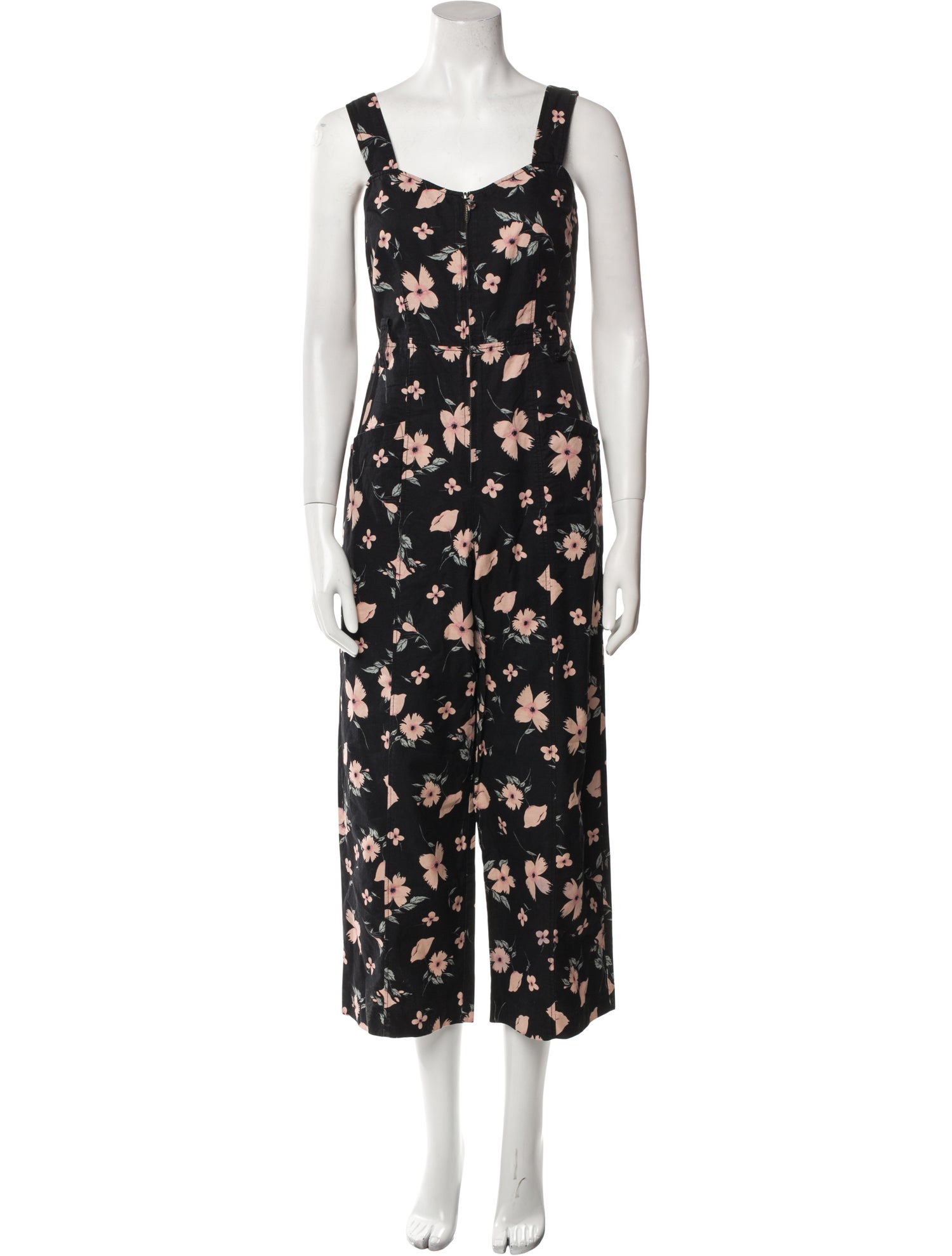 Rebecca Taylor Printed Square Neckline Jumpsuit