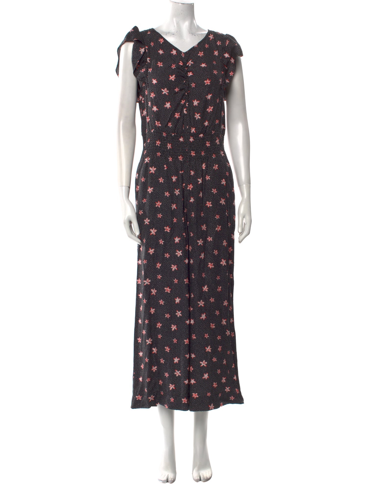 Rebecca Taylor Floral Print V-Neck Jumpsuit w/ Tags