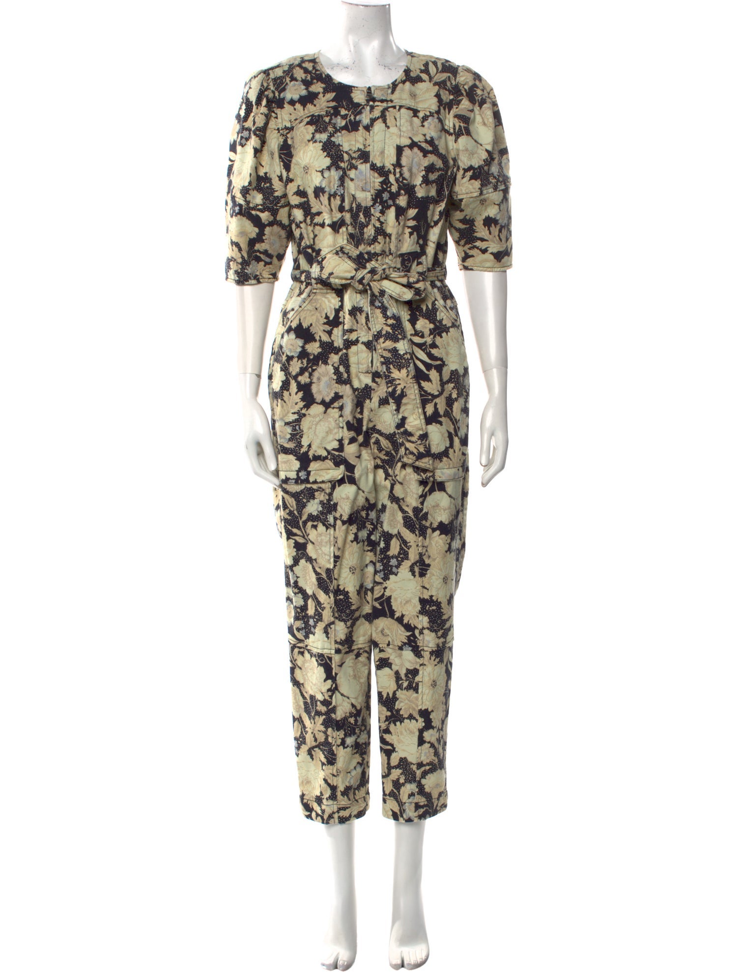 Rebecca Taylor Floral Print Scoop Neck Jumpsuit