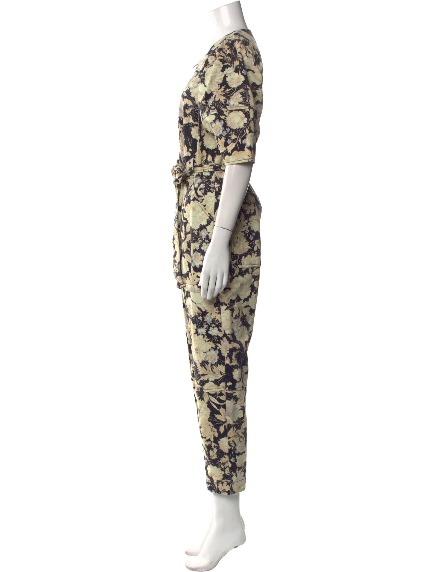 Rebecca Taylor Floral Print Scoop Neck Jumpsuit