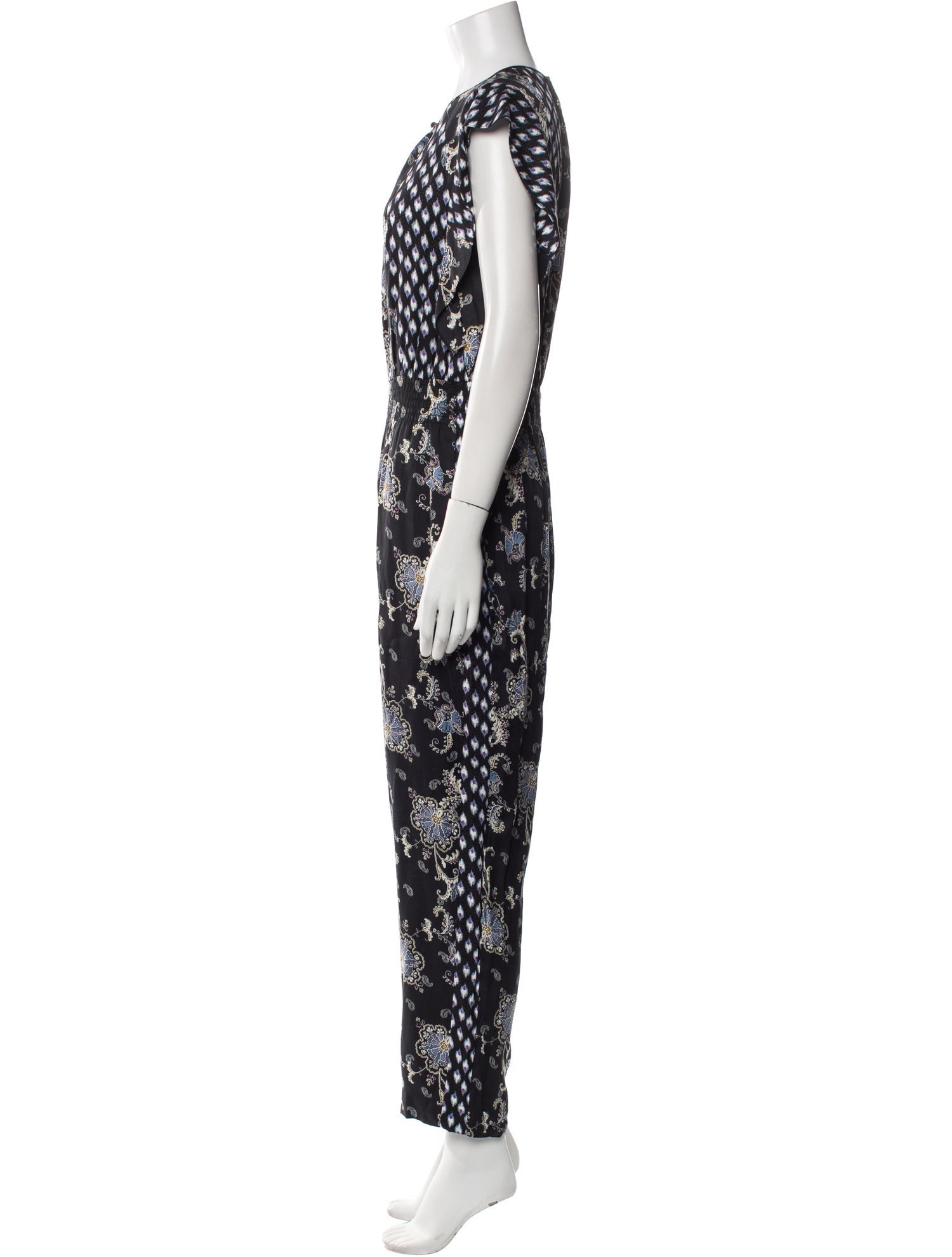 Rebecca Taylor Printed Crew Neck Jumpsuit