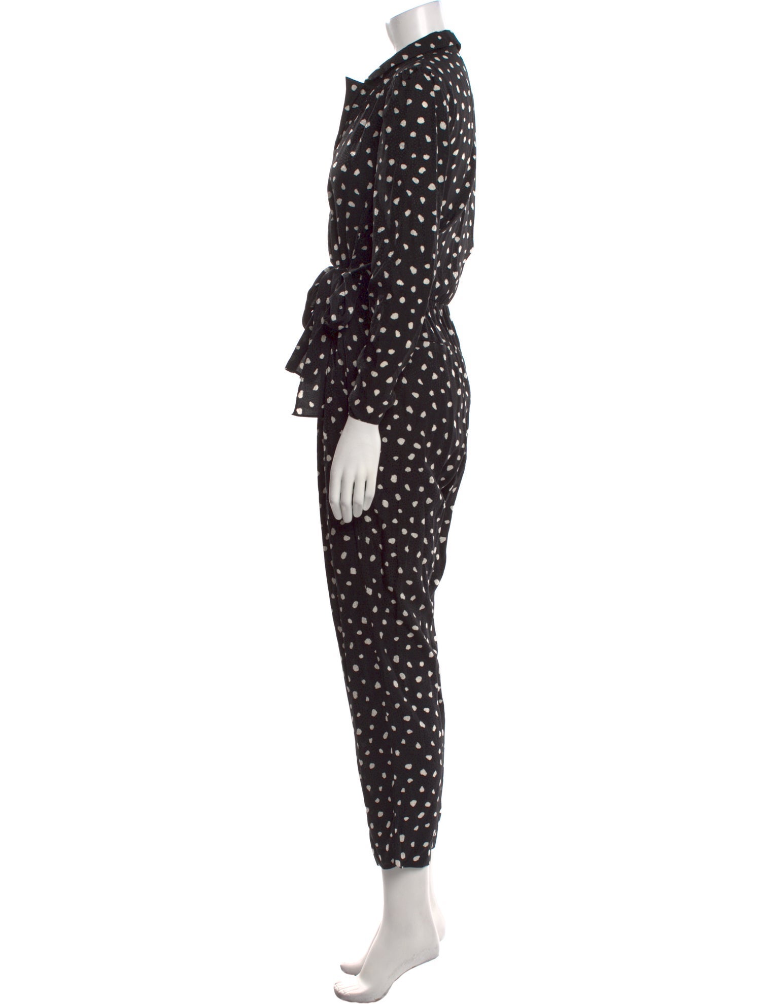 Rebecca Taylor Polka Dot Print V-Neck Jumpsuit w/ Tags