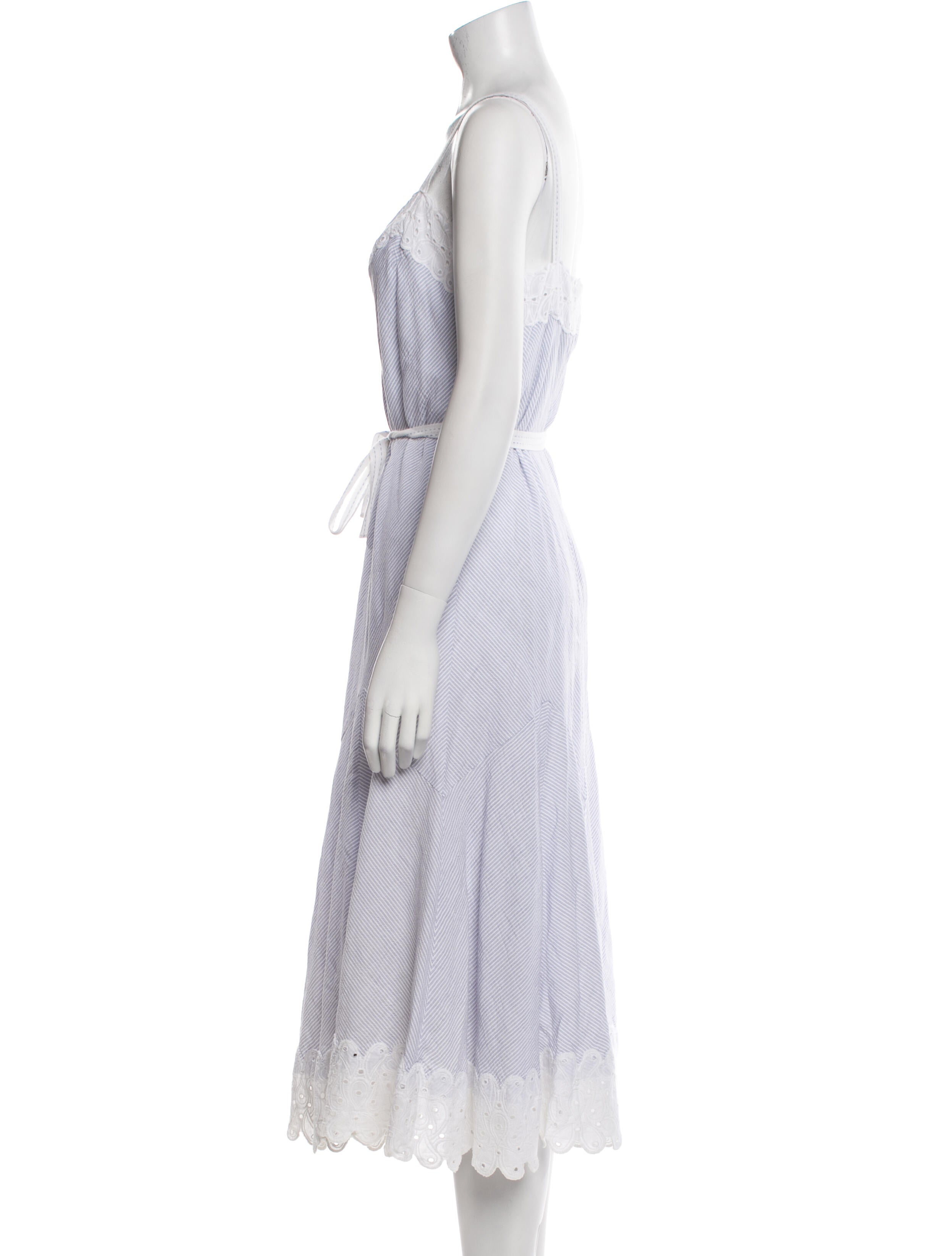 Rebecca Taylor Striped Midi Length Dress w/ Tags