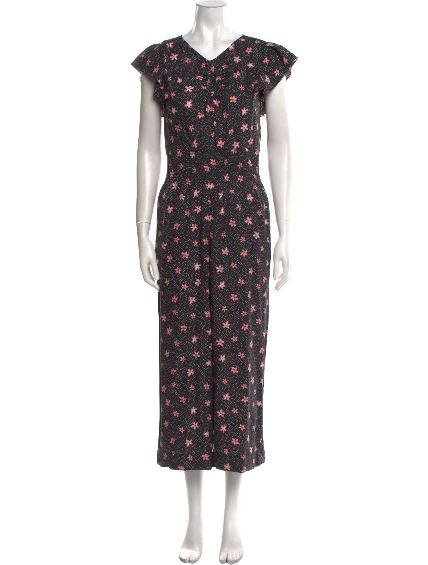 Rebecca Taylor Floral Print V-Neck Jumpsuit w/ Tags