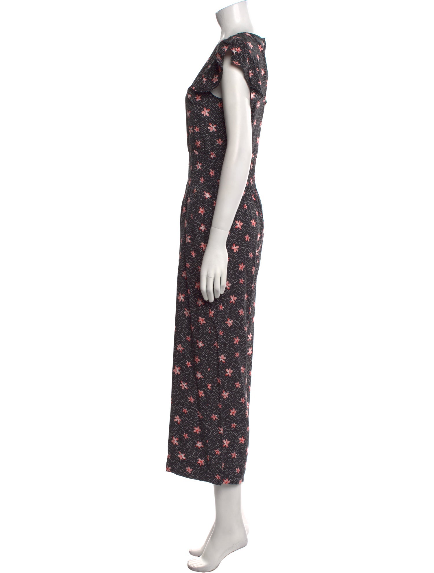 Rebecca Taylor Floral Print V-Neck Jumpsuit w/ Tags