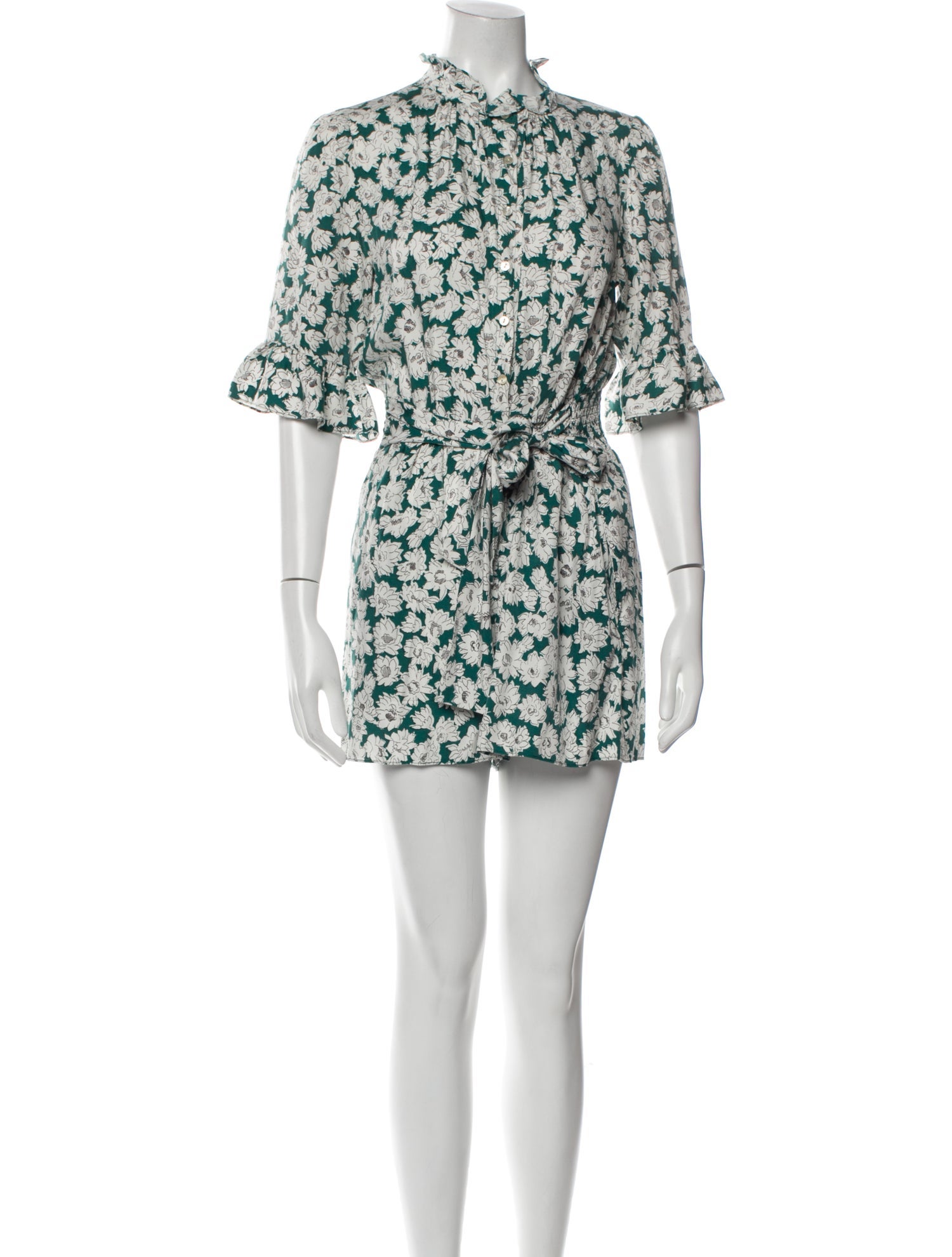 Rebecca Taylor Silk Floral Print Romper